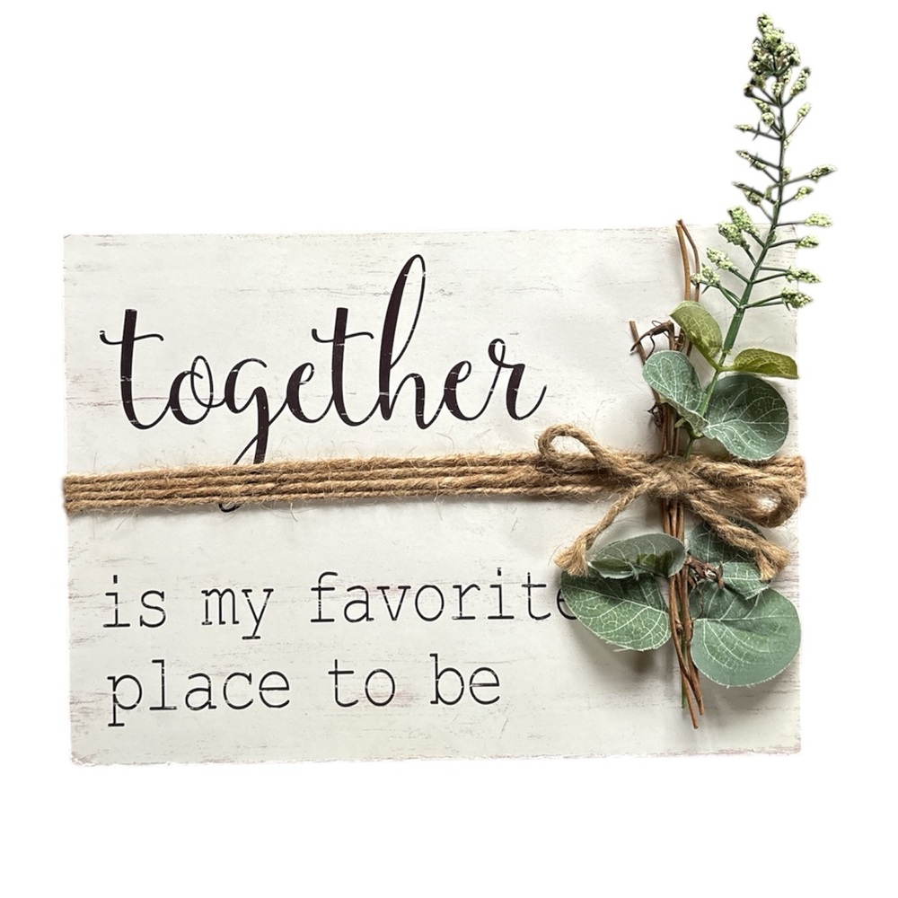 Decorative Wall Sign with Greenery